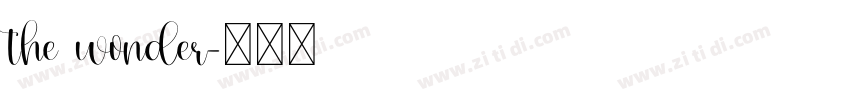 the wonder字体转换